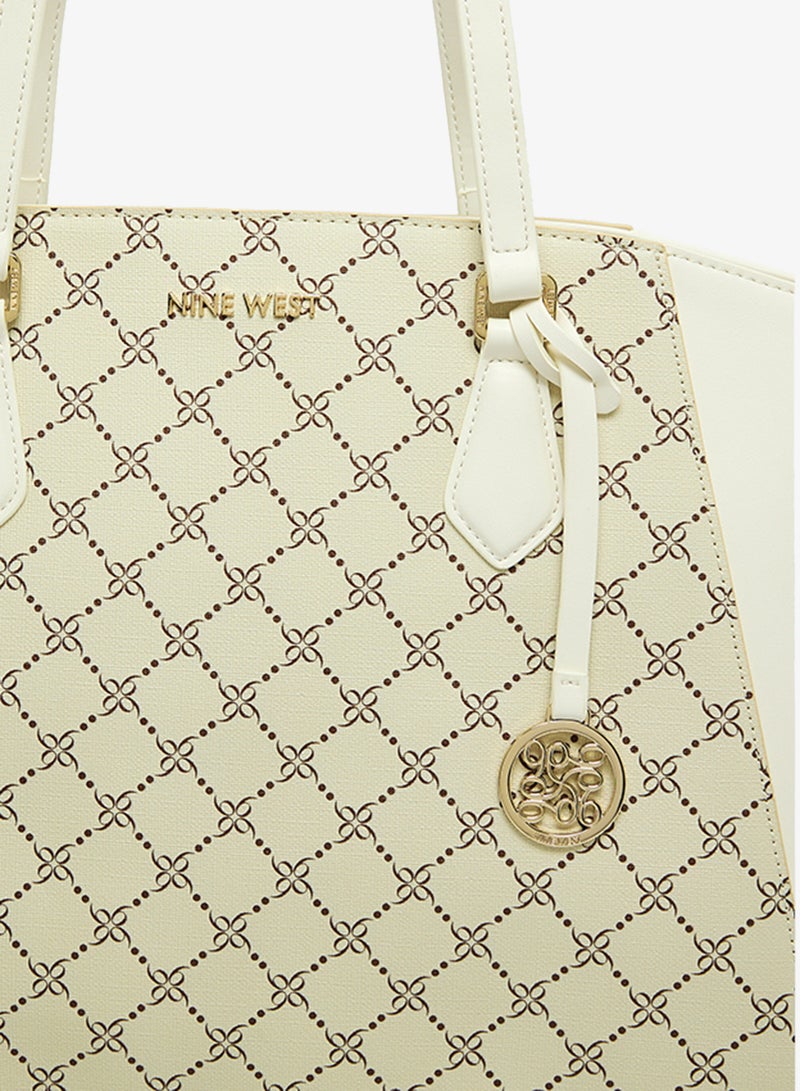 NINE WEST Top Handle Logo Detail Tote - Image 4